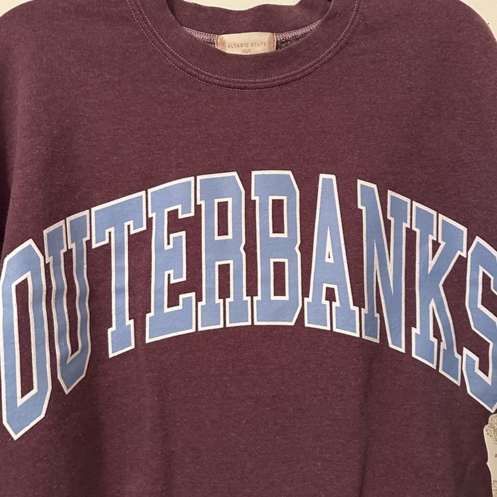 Altrd State Outer Banks Maroon Cropped Sweater - Picture 2 of 3